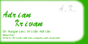 adrian krivan business card
