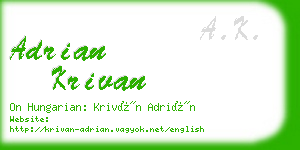 adrian krivan business card